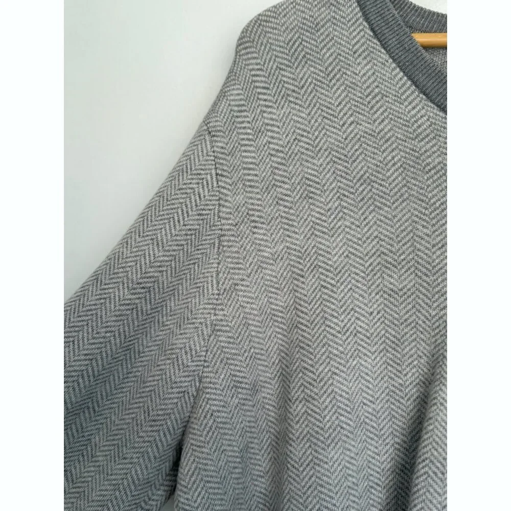 Williams & Kent Mens Gray Merino Wool Sweater Sz XXL V-Neck Urban Minimalist